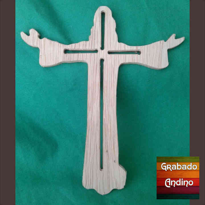 cuadro cruz silueta jesus con cruz minimalista