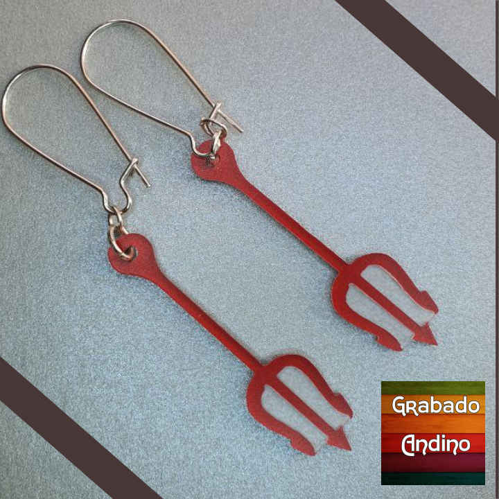 aretes tridente del diablo