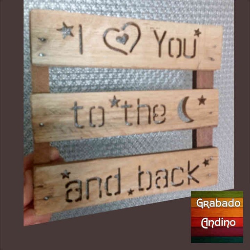 [lov07] cuadro i love you to the moon and back