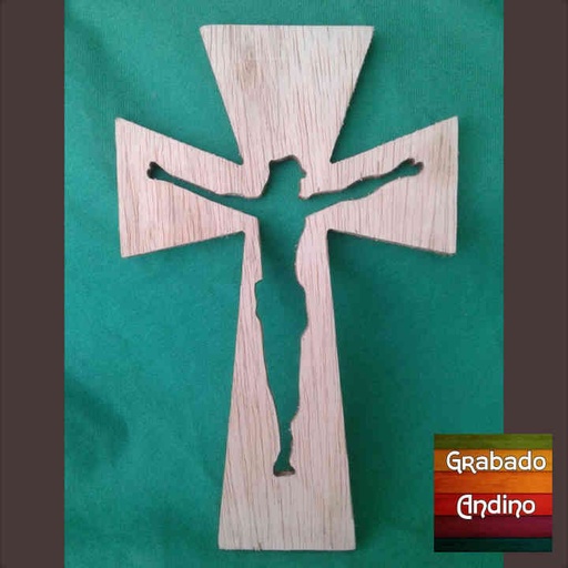 [cu52] cuadro cruz Jesus silueta calada