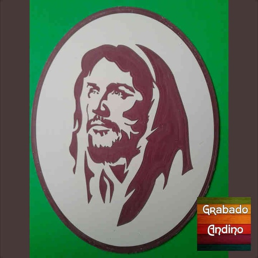 [cu50] cuadro ovalado jesus