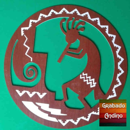 [cu21] cuadros kokopeli redondo