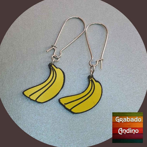 [arva20] aretes bananas platanos