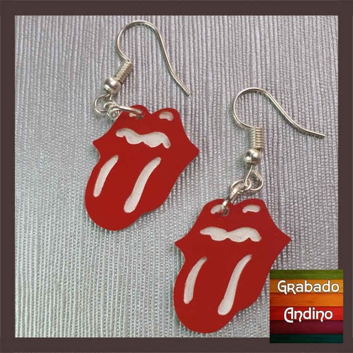 [arva38] aretes rolling stones logo lengua