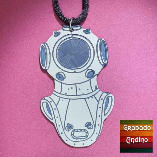 [cova26] collar escafandra náutica antiguo buceo buzo