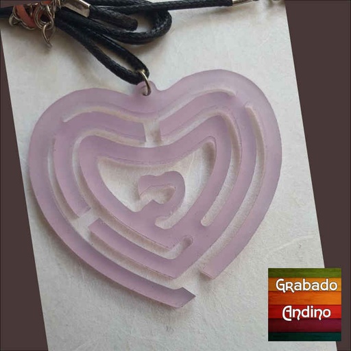 [colo02] collar corazón con laberinto