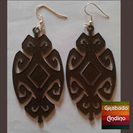 [arar01] aretes grises motivo arabe