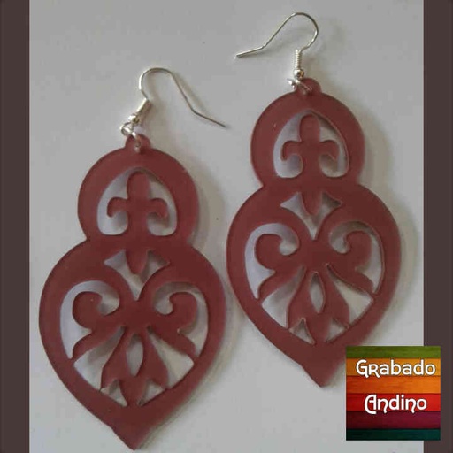 [arar02] aretes rosados motivo arabe
