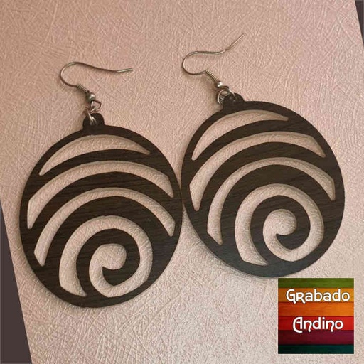 [aret03] aretes ethnicos redondos medianos obscuros