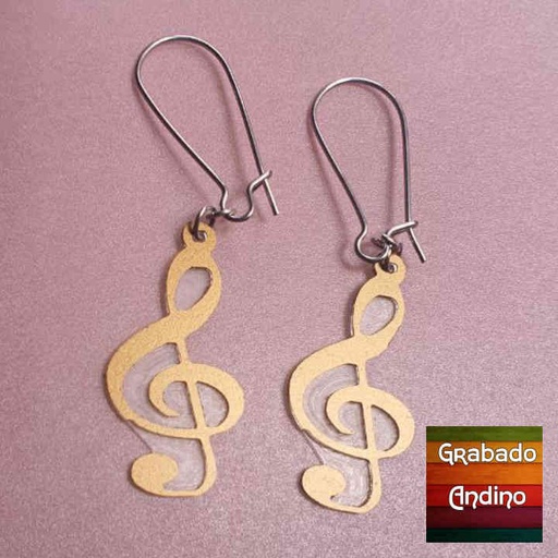 [arva45] aretes musicales llave de sol