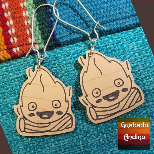 [arva47] aretes calcifer - El castillo ambulante