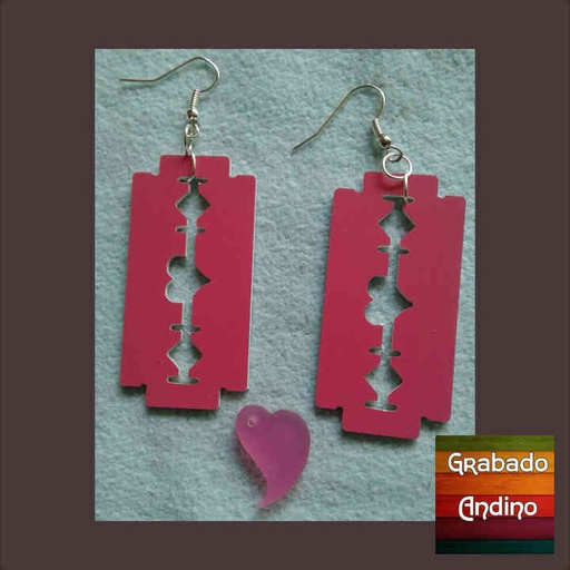 [arva01] aretes gilletes con corazòn