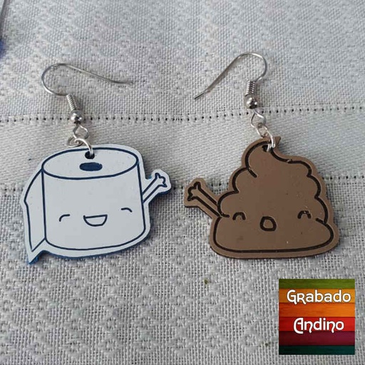 [arva08] aretes papel higiénico y popo'