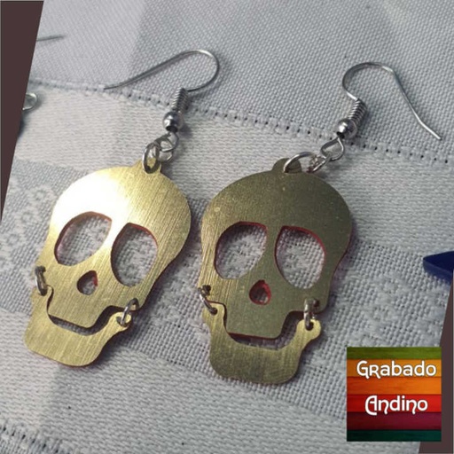 [arm12] aretes calaveras sonrientes