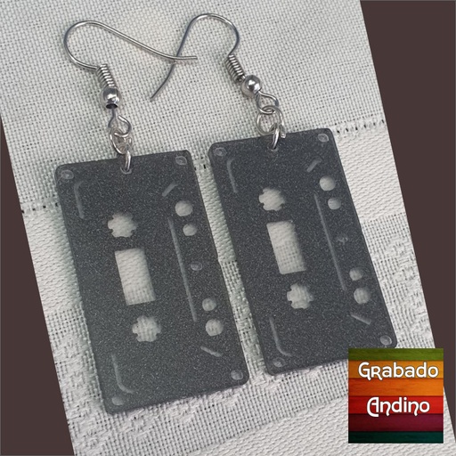 [arva10] aretes cassette audio vintage