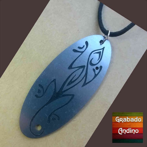 [cova04] collar lagartago estilizado