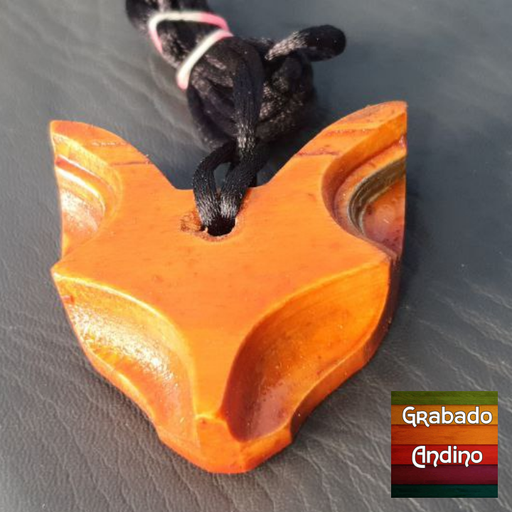 [cova25] collar zorro vintage en madera de pino