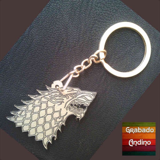 [ll40] llavero game of thrones House stark -lobo